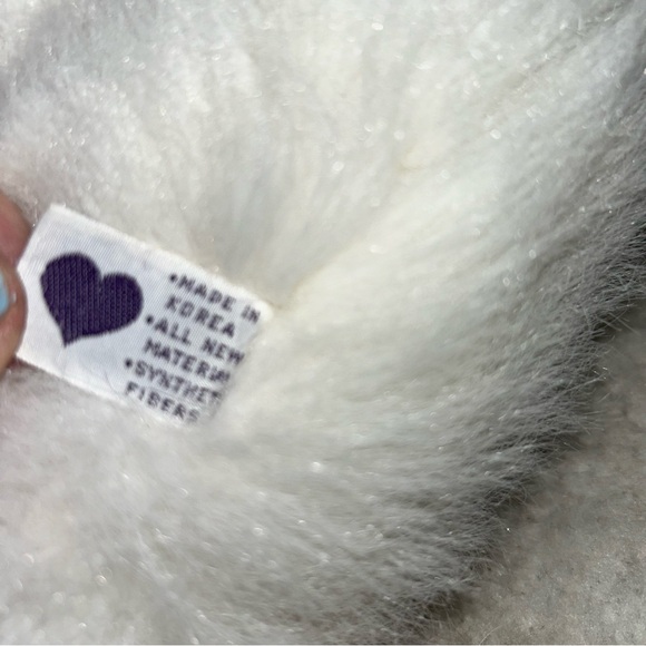 Playful Pals plush kitty plush laying 17" white fluffy blue eyes Mervyn's - Picture 9 of 10